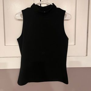 Black turtle neck tank top